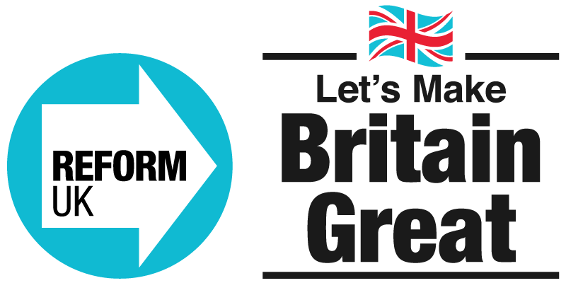 Reform UK logo Let's make Britain Great